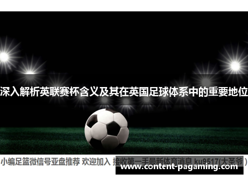 深入解析英联赛杯含义及其在英国足球体系中的重要地位 深入解析英联赛杯含义及其在英国足球体系中的重要地位